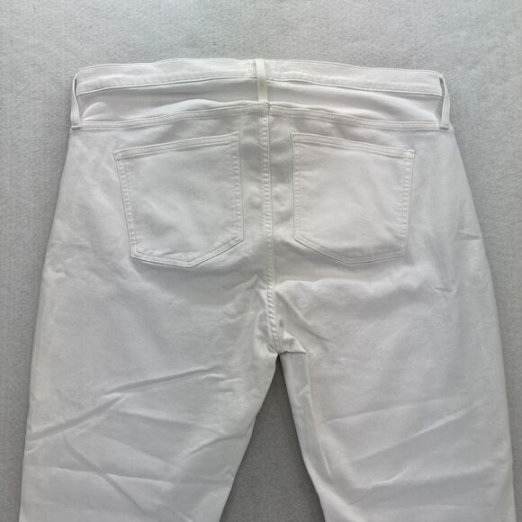 J.Crew 10" Vintage Slim Straight Jeans Women's 36 White Stretch Denim Button Fly - Picture 13 of 16